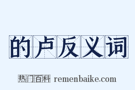的卢反义词是什么意思的图片